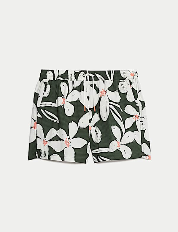 Quick Dry Floral Print Swim Shorts - AL