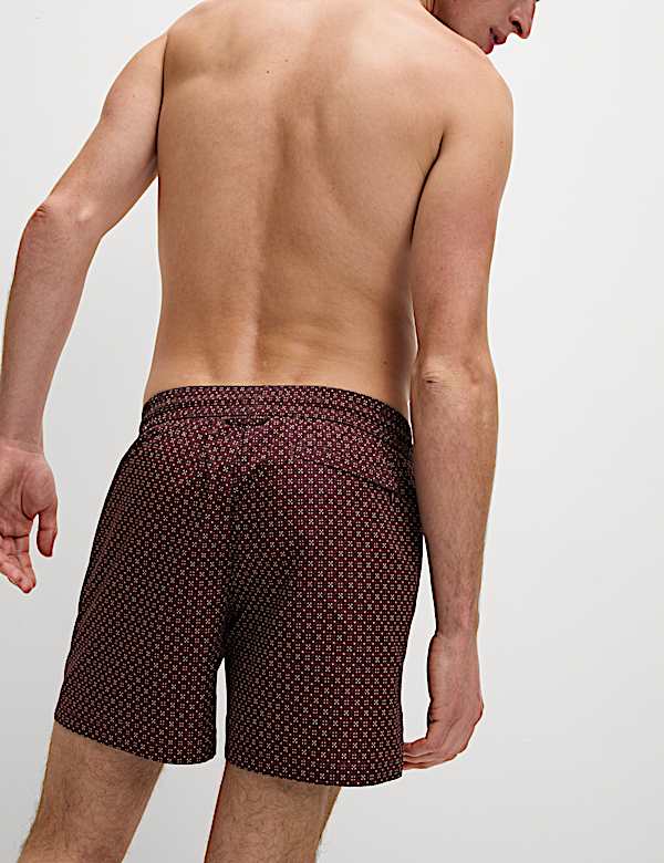 Quick Dry Geometric Print Swim Shorts