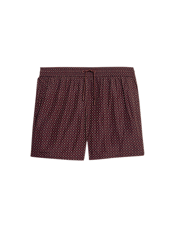 Quick Dry Geometric Print Swim Shorts