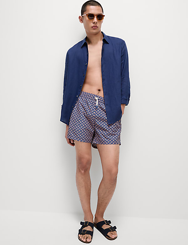 Quick Dry Lobster Print Swim Shorts - LT