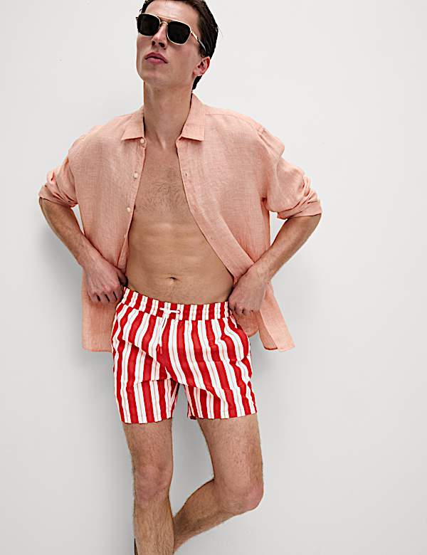 Quick Dry Deckchair Striped Swim Shorts - LV