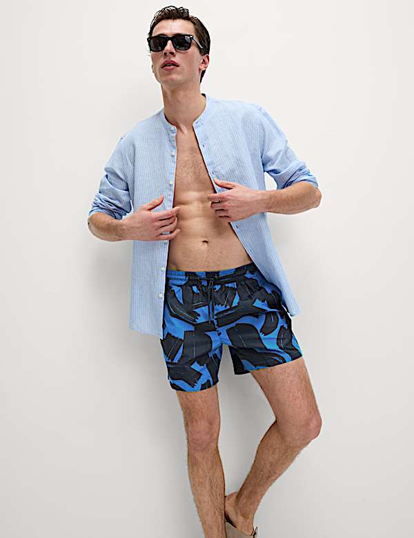 Quick Dry Printed Swim Shorts - NL