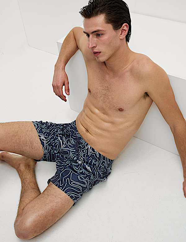 Quick Dry Printed Swim Shorts - MX