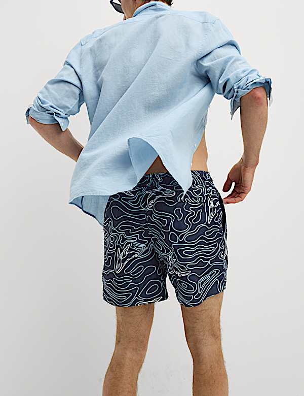 Quick Dry Printed Swim Shorts