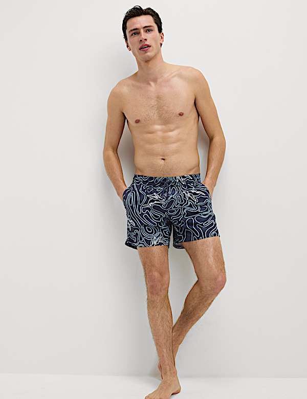 Quick Dry Printed Swim Shorts