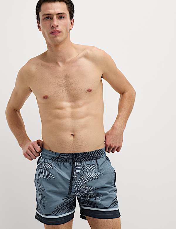 Ba&ntilde;ador de secado r&aacute;pido con estampado de hojas - US