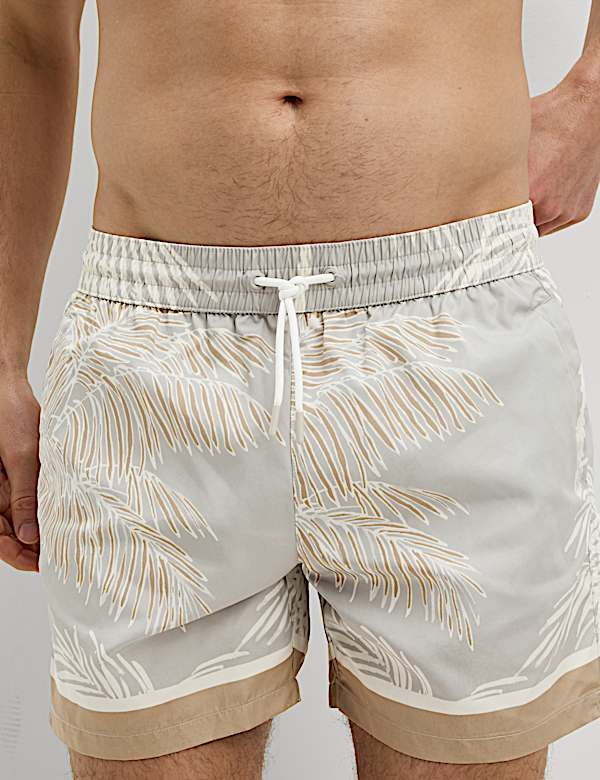Quick Dry Leaf Print Swim shorts - SI