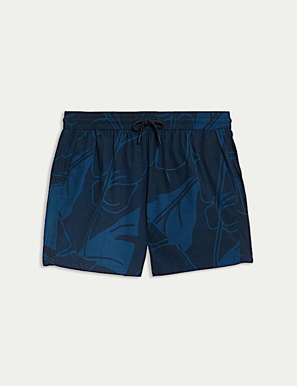 מכנסי שחייה קצרים מתייבשים במהירות עם הדפס של דקל - IL