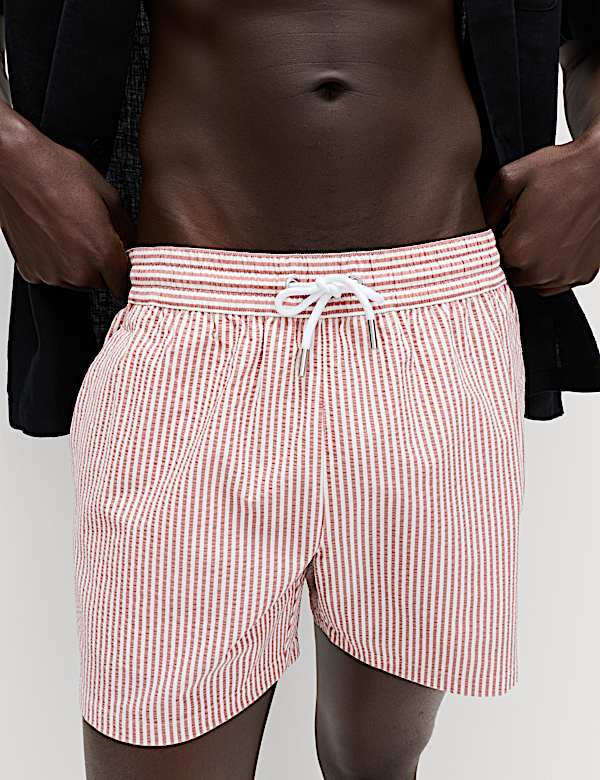 Short de bain &agrave; motif gaufr&eacute; - BE