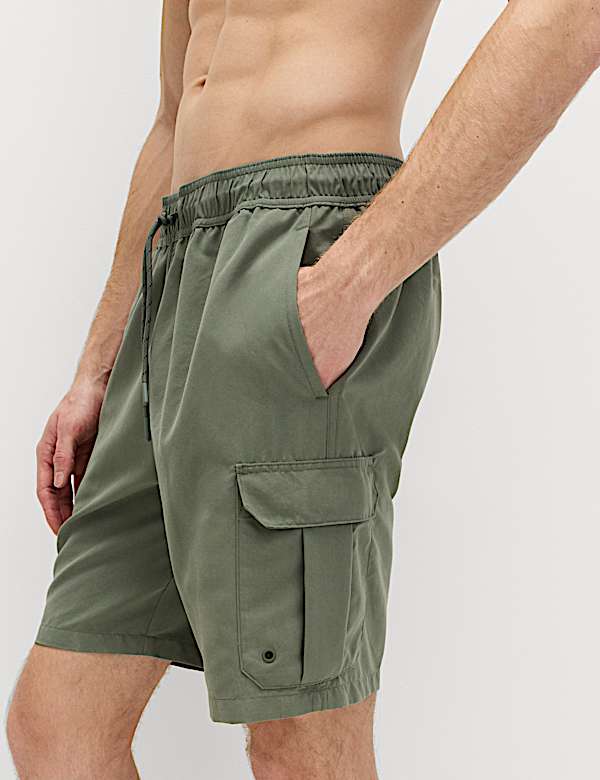 Quick Dry Longer Length Cargo Swim Shorts - MV