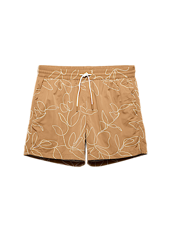 Quick Dry Embroidered Swim Shorts