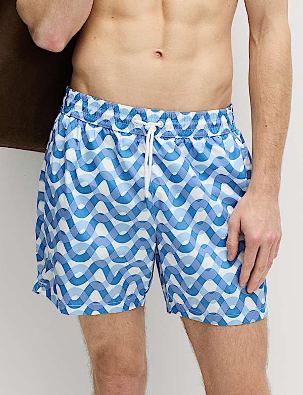 Quick Dry Printed Swim Shorts - SK