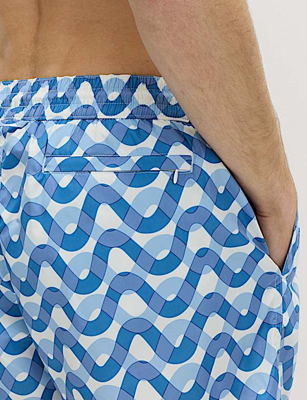 Quick Dry Printed Swim Shorts - SK