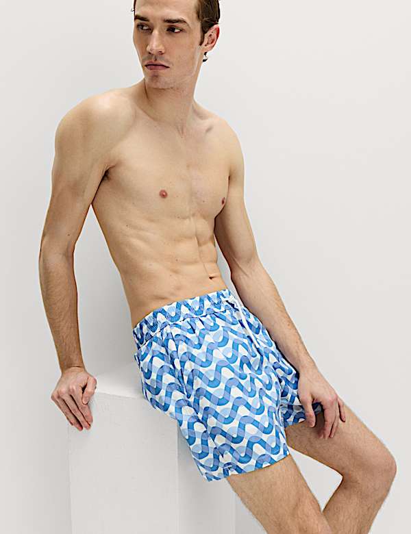 Quick Dry Printed Swim Shorts - SK