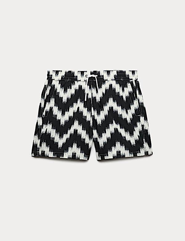 Quick Dry Textured Printed Swim Shorts - ES