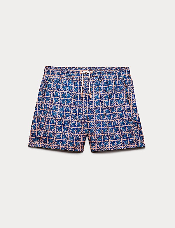 Quick Dry Geometric Print Swim Shorts - PL