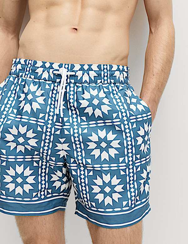 Short de bain &agrave; imprim&eacute;, s&eacute;chage rapide - BE