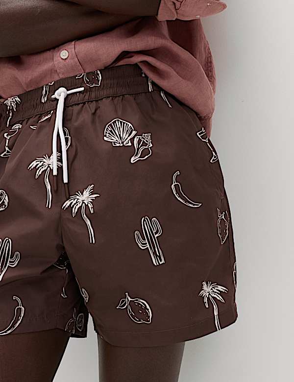 Quick Dry Printed Swim Shorts - VN