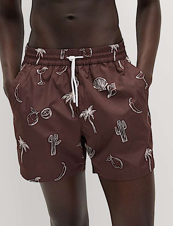 Quick Dry Printed Swim Shorts - VN