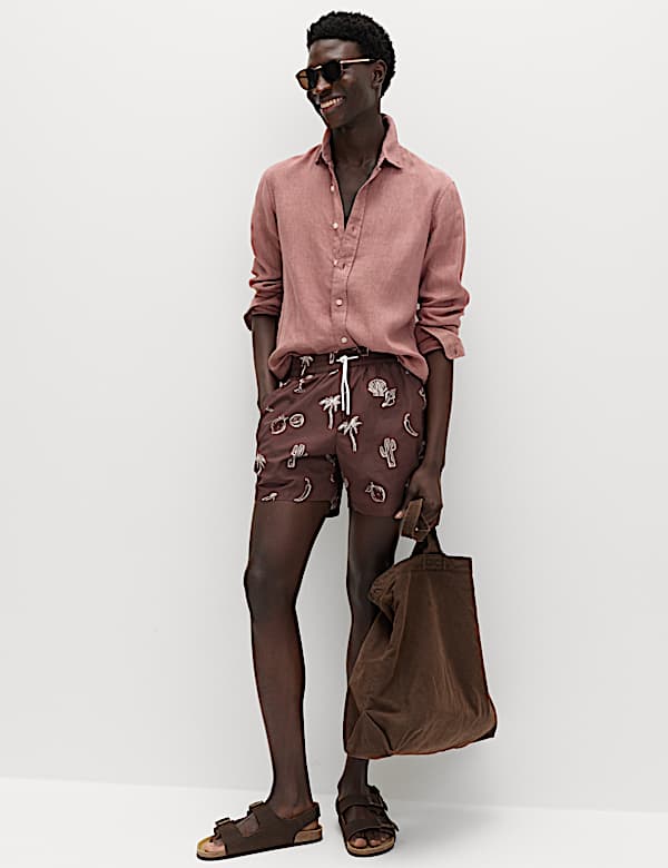 Quick Dry Printed Swim Shorts - VN