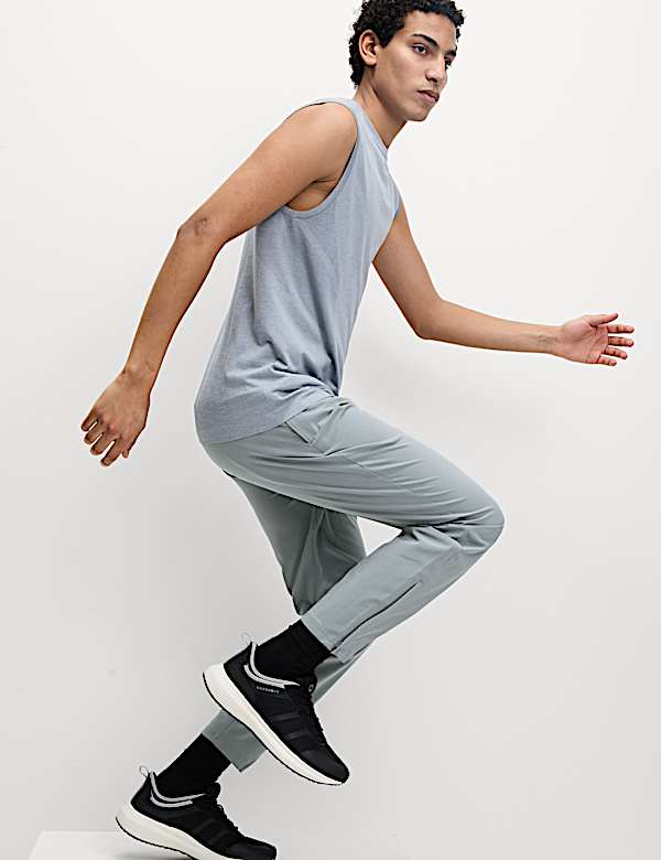 Stretch Drawstring Zip Pocket Joggers - NO