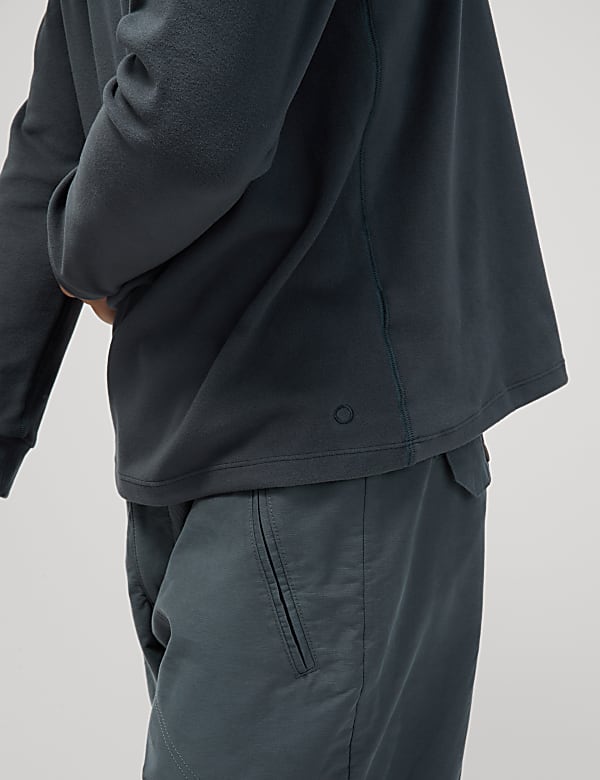 Fleecetop met opstaande kraag - BE