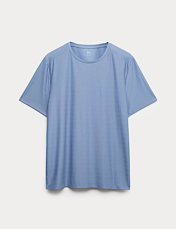 Activewear Jacquard Mesh Stripe T-Shirt - IS