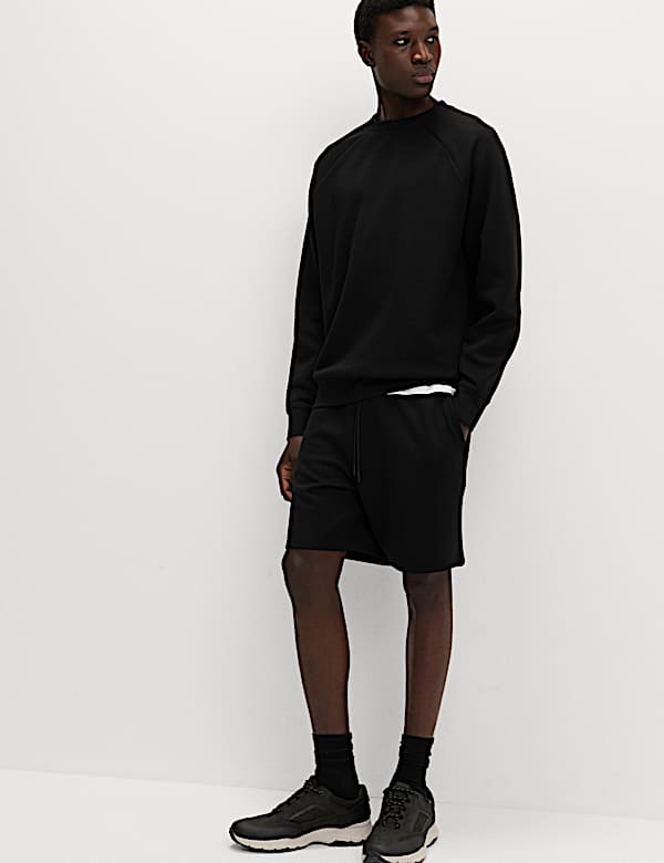 מכנסיים קצרים ספורטיביים מבד ג'רסי באורך 23 ס"מ - IL