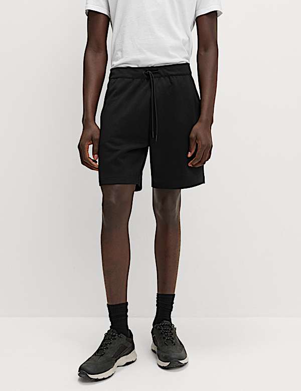 מכנסיים קצרים ספורטיביים מבד ג'רסי באורך 23 ס"מ - IL