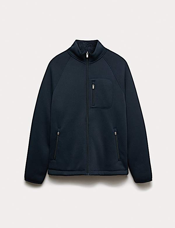 Fleece mit Rei&szlig;verschluss und Stehkragen - DE