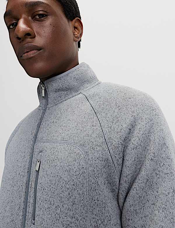 Zip Up Funnel Neck Fleece - GR