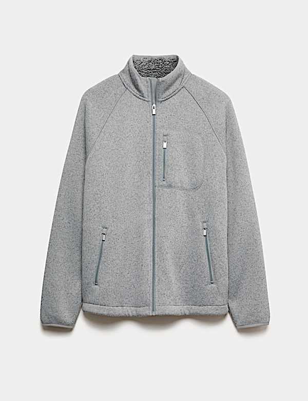 Zip Up Funnel Neck Fleece - GR