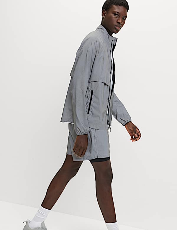 מכנסי ספורט קצרים מחזירי אור עם שתי שכבות - IL