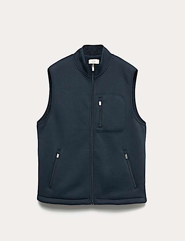 Fleece Lined Funnel Neck Gilet - AU