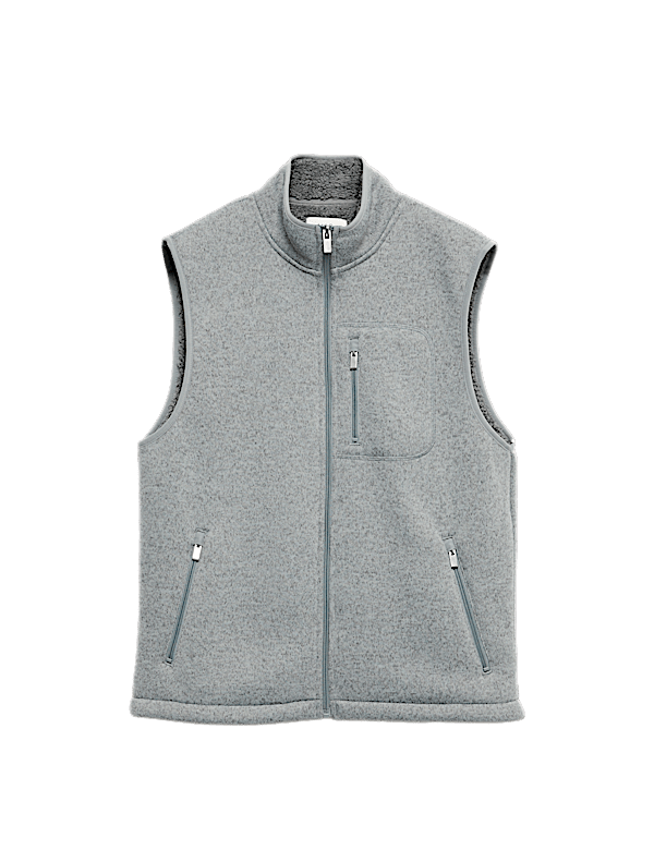 Fleece Lined Funnel Neck Gilet