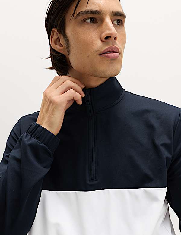 Club Sport Colour Block Half Zip Sweatshirt - EE