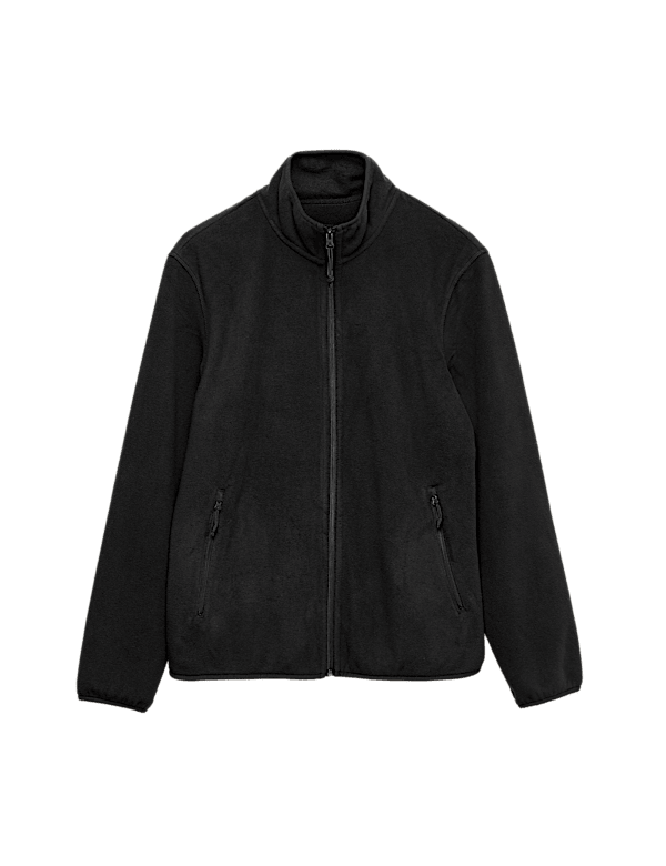 Funnel Neck Zip Up Micro Fleece Jacket