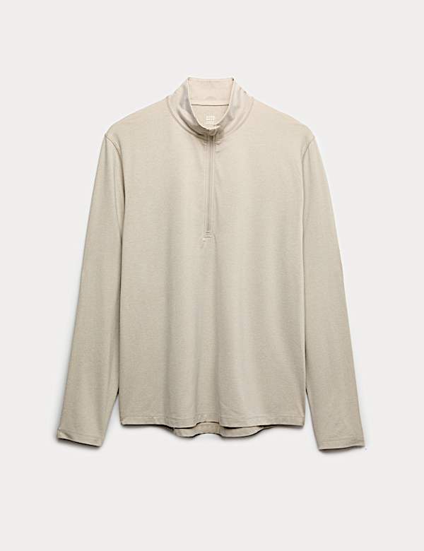 Supersoft Funnel Neck Half Zip Top - AU