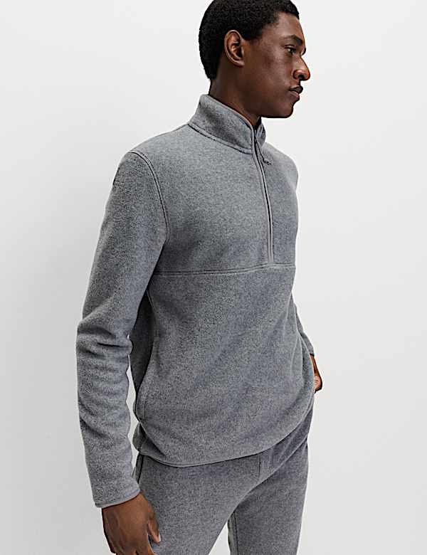Half Zip Textured Fleece