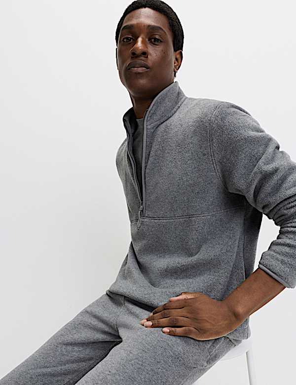 Half Zip Textured Fleece