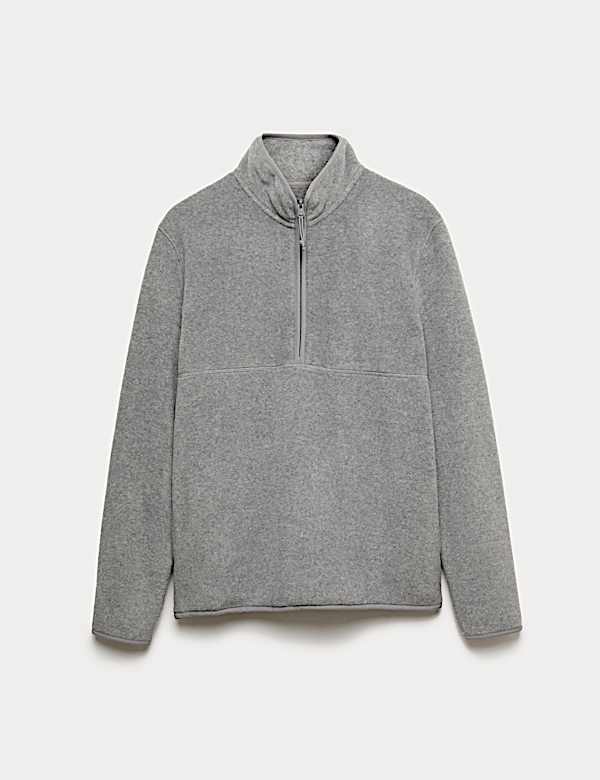 Top en polaire textur&eacute; avec fermeture &agrave; glissi&egrave;re &agrave; mi-hauteur - CA