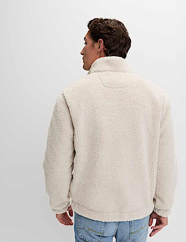 ז'קט פליז חסין לרוח עם רוכסן חלקי - IL