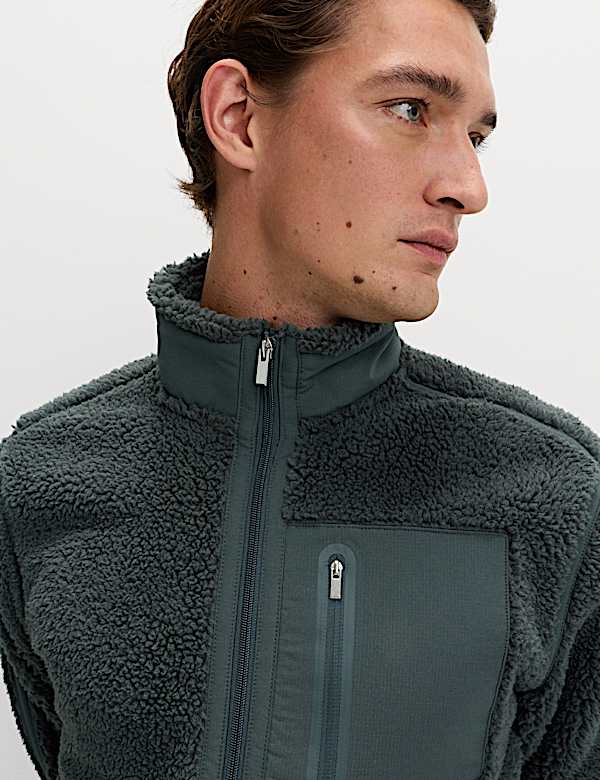 Veste coupe-vent en polaire avec fermeture zippée - BE