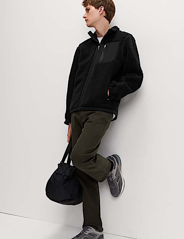 Windproof Zip Up Fleece Jacket - US