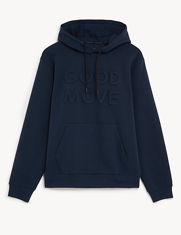 Sweat en coton à capuche et motif de style graphique - LU
