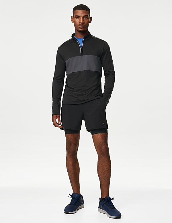 Colour Block Half Zip Top - JP