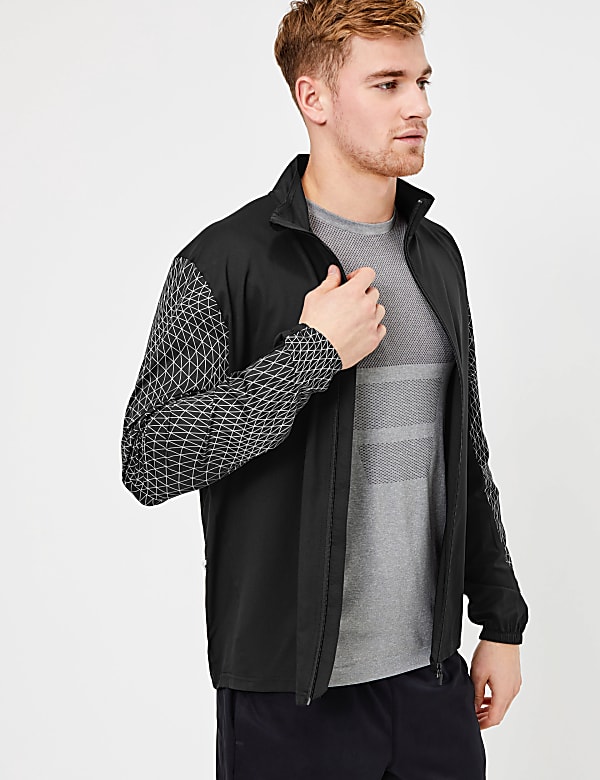 Active Zip Through Spiderweb Design Jacket