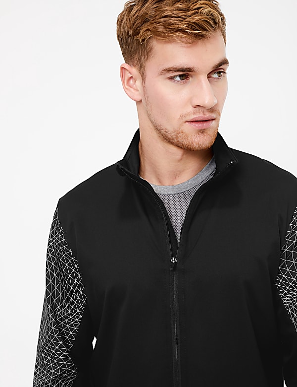 Active Zip Through Spiderweb Design Jacket