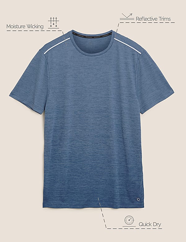 Slim Fit Ombre Training T-Shirt