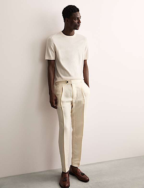 Merino Wool Rich Knitted T-Shirt with Silk - AU